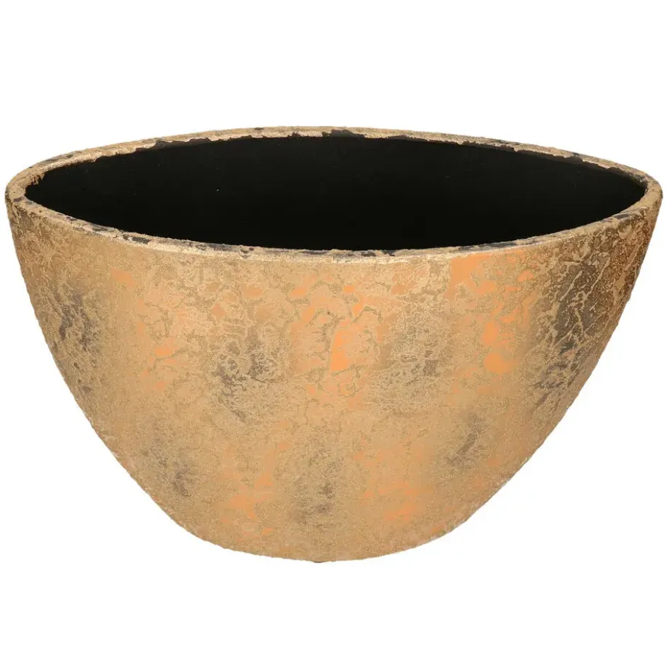 Mica Decorations Bloempot - goud - keramiek - D21,5 x H23 cm