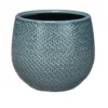 Mica Decorations Bloempot - midnight blauw - keramiek - 14 x 12 cm