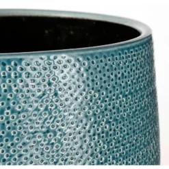 Mica Decorations Bloempot - midnight blauw - keramiek - 21 x 19 cm