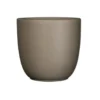 Mica Decorations Bloempot - taupe - keramiek - D12 x H11 cm