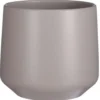 Mica Decorations Bloempot - taupe - mat - keramiek - 23 x 21 cm