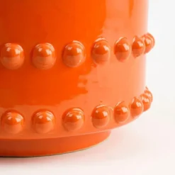 Mica Decorations Boaz Bloempot - H19 x Ø22 cm - Keramiek - Oranje