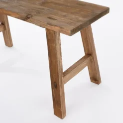 Mica Decorations Bold Houten Bankje - L80 cm - Gerecycled Hout