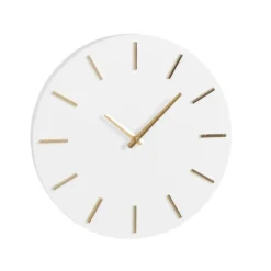 Mica Decorations Brixen Wandklok - Ø35,5 cm - Wit