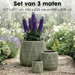 Mica Decorations Cancun – Set van 3 – Lichtgroen