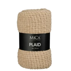Mica Decorations Cosenza Deken 180 x 130 cm Beige
