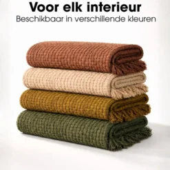 Mica Decorations Cosenza Deken 180 x 130 cm Beige
