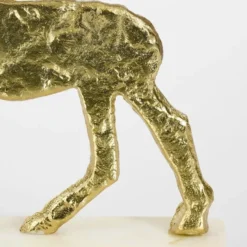 Mica Decorations Decoratie hert champagne - l20xb5xh27cm