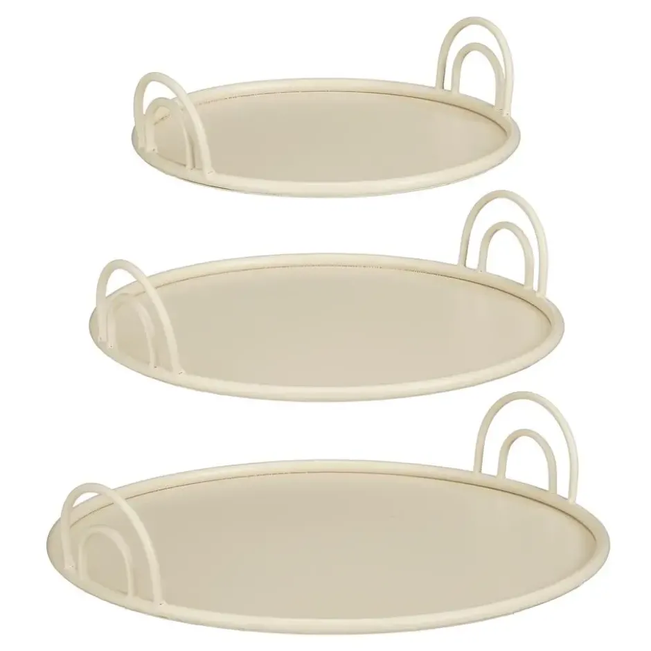 Mica Decorations Dienblad - Set van 3 - Offwhite