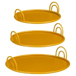 Mica Decorations Dienblad - Set van 3 - Geel