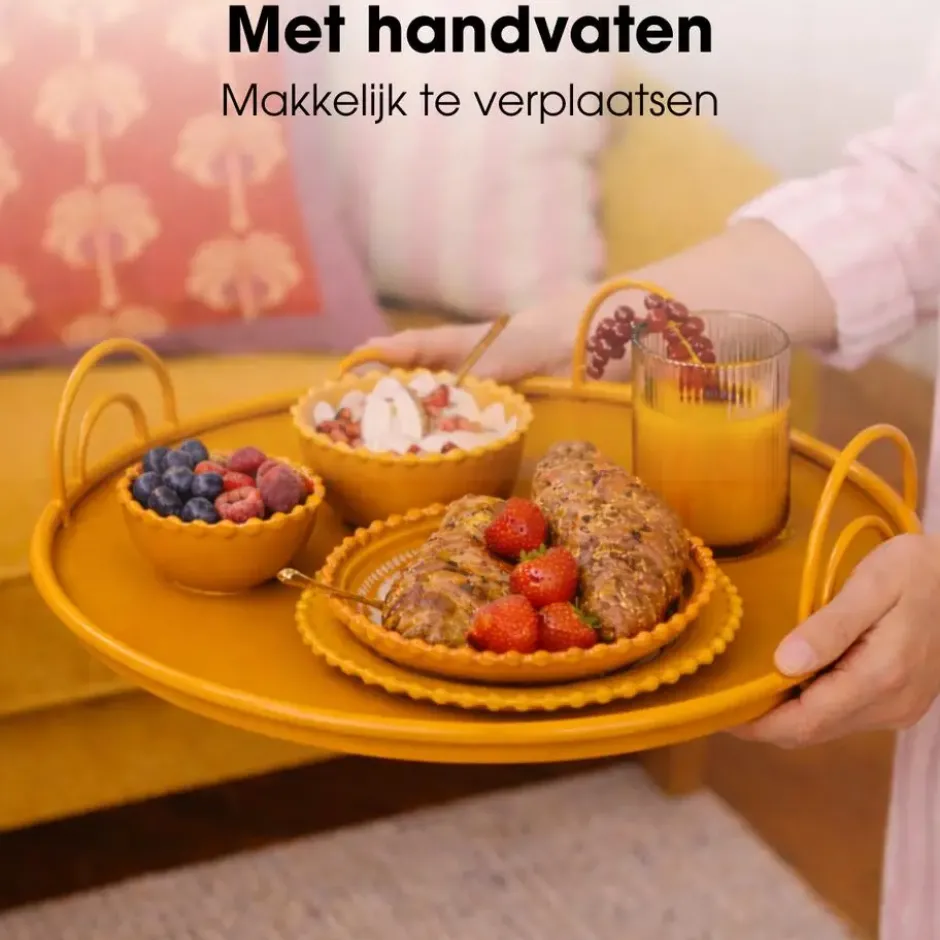 Mica Decorations Dienblad - Set van 3 - Geel