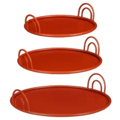 Mica Decorations Dienblad - Set van 3 - Rood