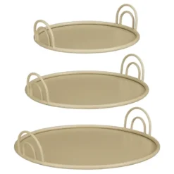 Mica Decorations Dienblad - Set van 3 - Beige