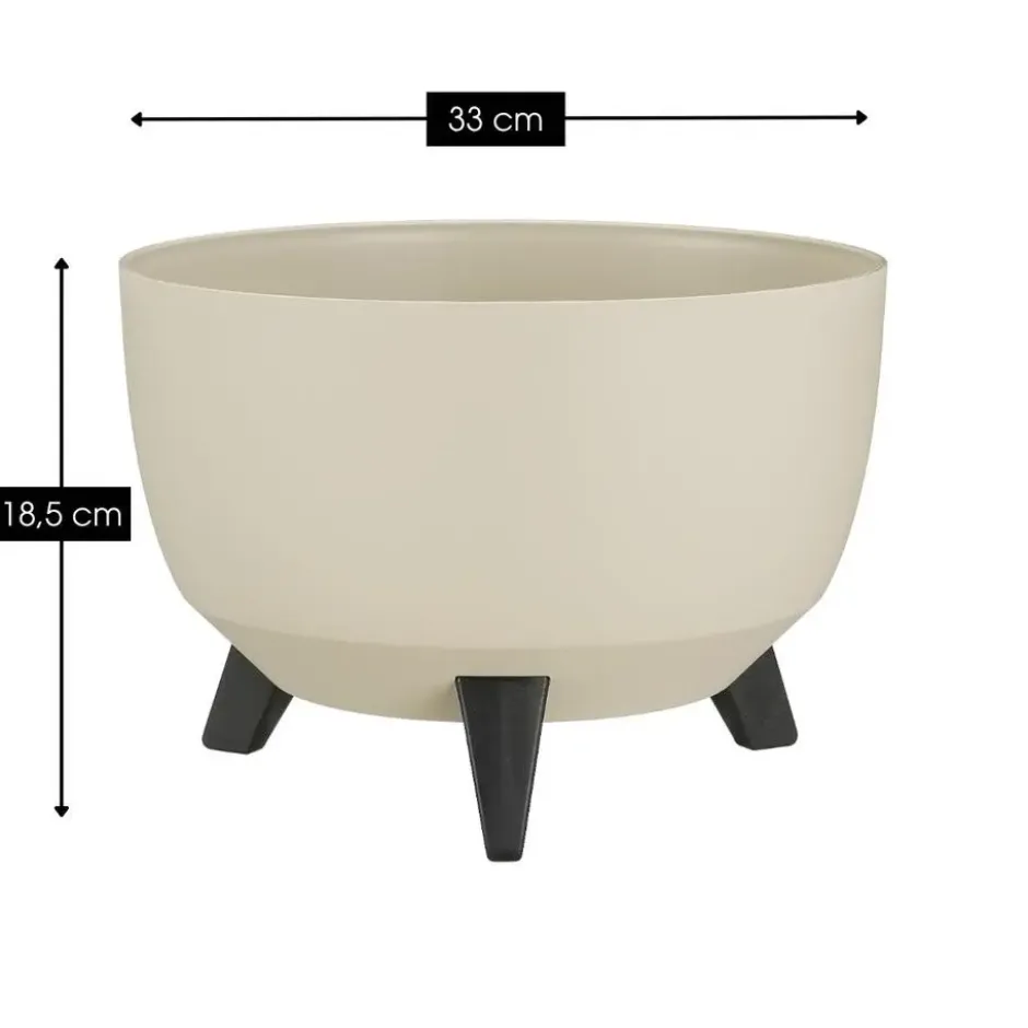 Mica Decorations Doppio Plantenbak 18,5 x Ø33 cm Beige
