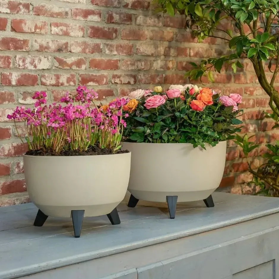 Mica Decorations Doppio Plantenbak 18,5 x Ø33 cm Beige