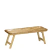 Mica Decorations Duko Dienblad - L40 x B15 x H15 cm - Hout - Bruin