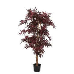 Mica Decorations Esdoorn kunstplant - H140 x Ø80 cm - rood