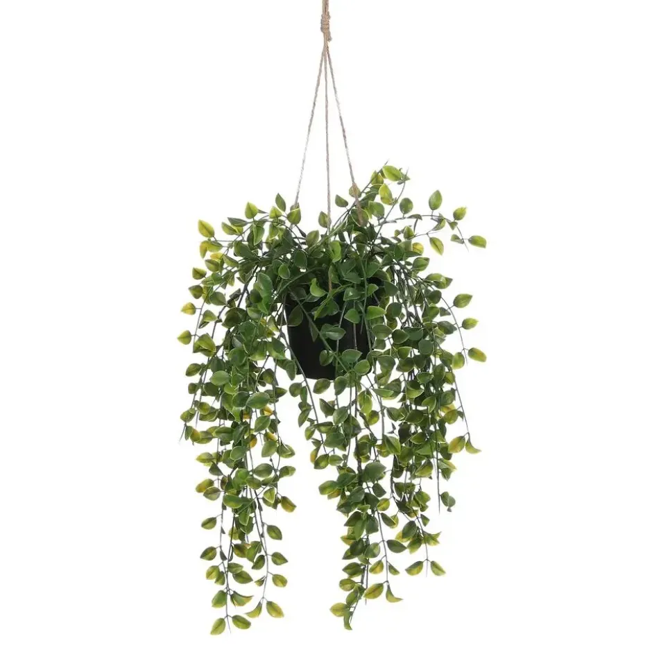 Mica Decorations Ficus Kunst Hangplant in Pot - H46 x Ø20 cm - Groen