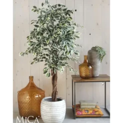 Mica Decorations Ficus Kunstplant - H110 x Ø60 cm - Bont