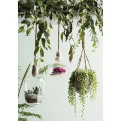 Mica Decorations Fittonia Kunst Hangplant in Pot - H80 cm - Groen