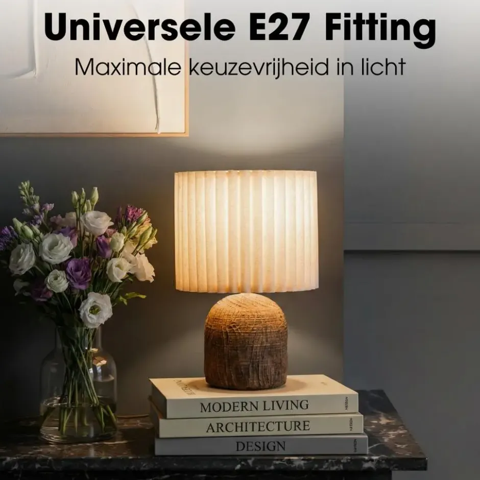 Mica Decorations Frey Tafellamp Woonkamer - Bruin
