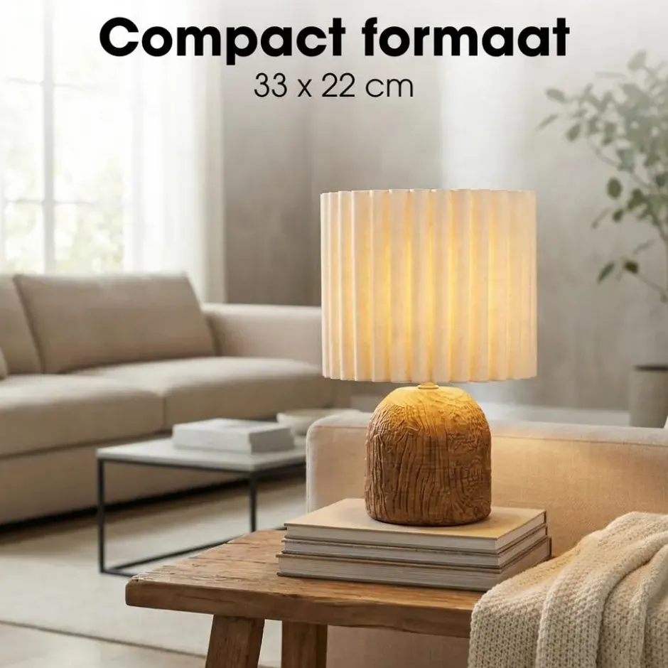 Mica Decorations Frey Tafellamp Woonkamer - Bruin