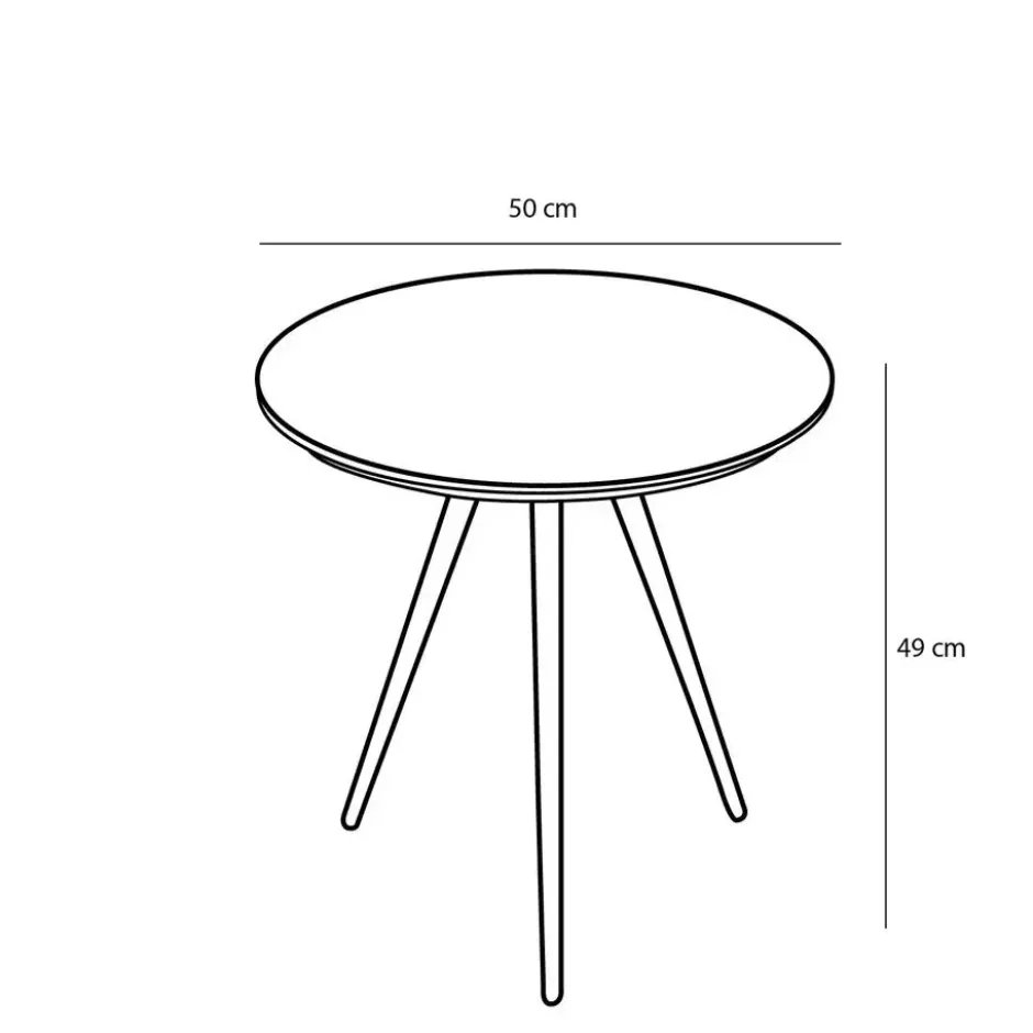 Mica Decorations Jailey Bijzettafel - Set van 2 - H49 x Ø50 cm