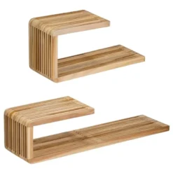 Mica Decorations Josha Wandplank Zwevend Set 80 x 21 x 20 cm