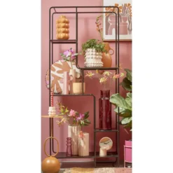 Mica Decorations Jules Open kast - L76 x B30 x H178 cm - Zwart