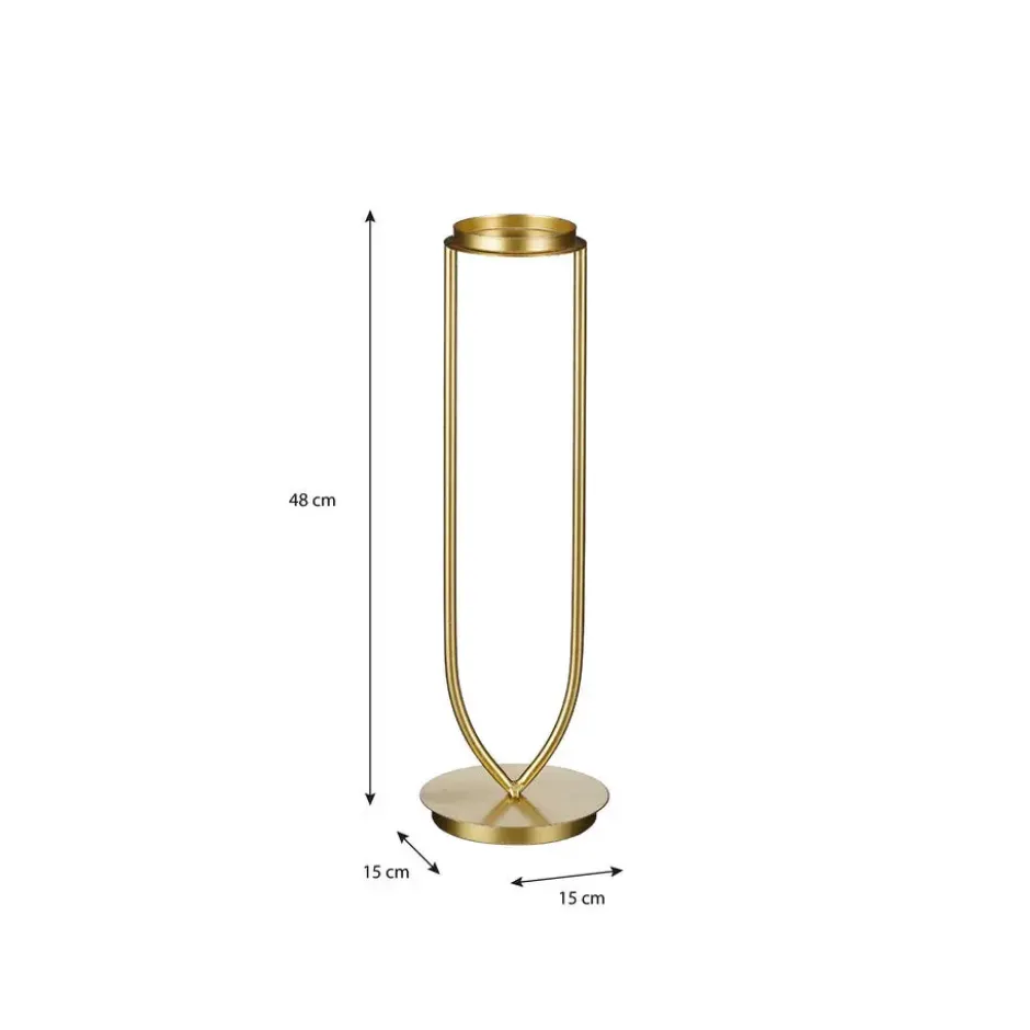 Mica Decorations Kandelaar goud - l15xb15xh48cm