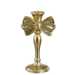 Mica Decorations Kandelaar strik goud - l11xb8xh20cm