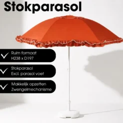 Mica Decorations Kantelbare Parasol 238 x Ø195 cm