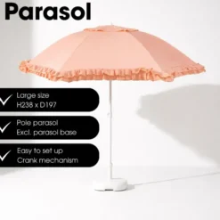 Mica Decorations Kantelbare Parasol 238 x Ø195 cm