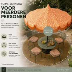 Mica Decorations Kelly Parasol met Draagtas 238 x Ø235 cm