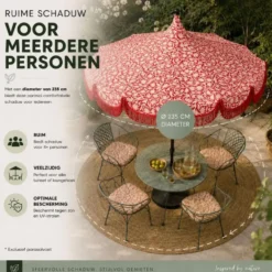 Mica Decorations Kelly Parasol met Draagtas 238 x Ø235 cm