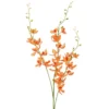 Mica Decorations Kunstbloem Orchidee Floris - 95 cm - oranje