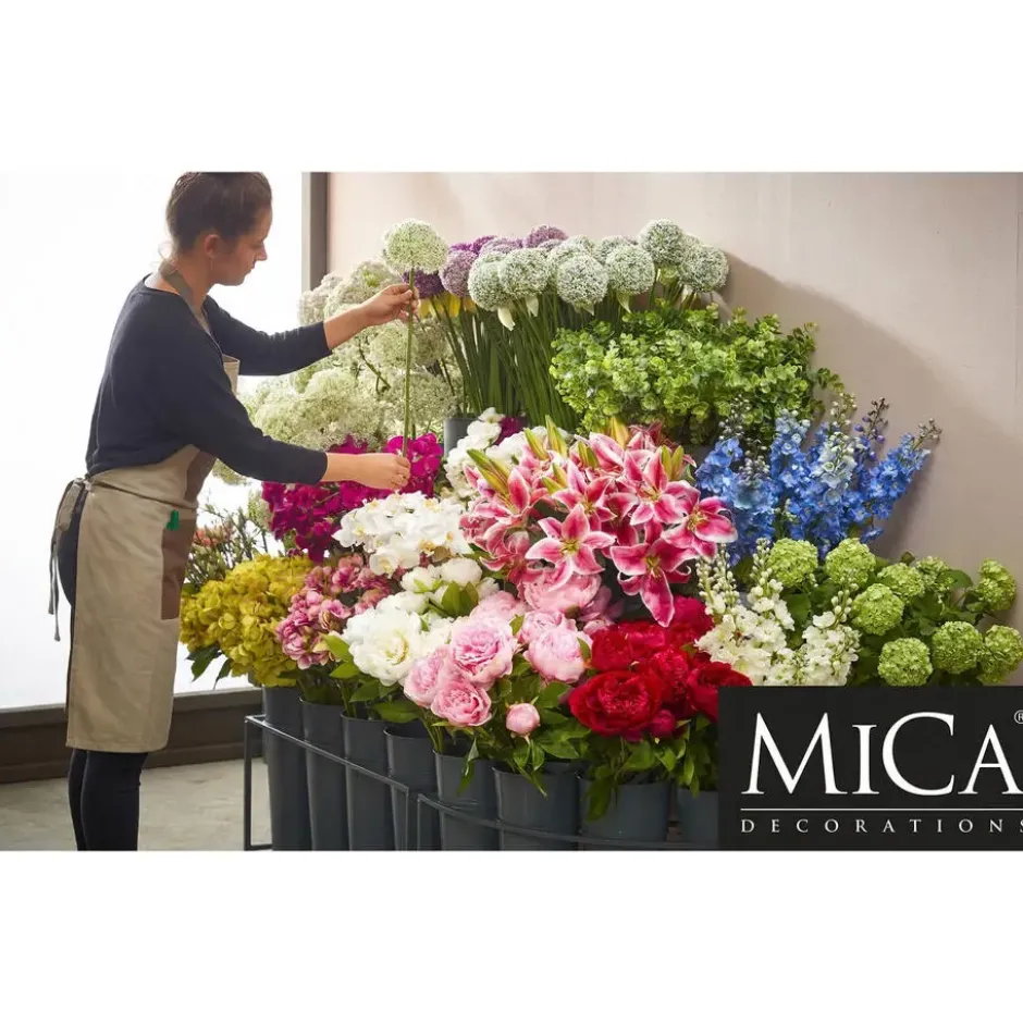 Mica Decorations Kunstbloem Orchidee tak - lichtroze - 75 cm