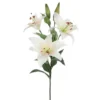 Mica Decorations Kunstbloem Lily Stargazer Valley - H75 cm - wit