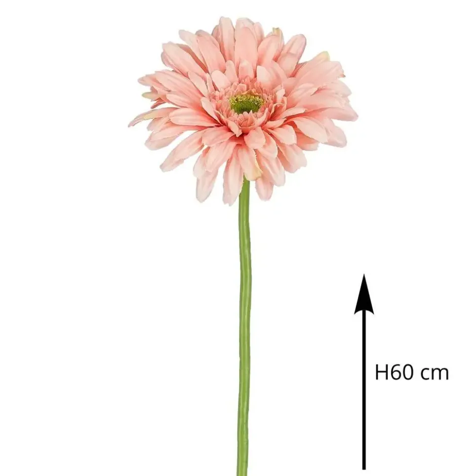 Mica Decorations Kunstbloem Gerbera Floral - H60 cm - roze