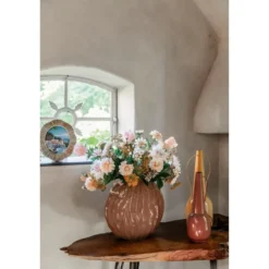 Mica Decorations Kunstbloem Dahlia Artistic - H74 cm - roze