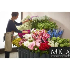 Mica Decorations Kunstbloem Orchidee Floristic - H95 cm - roze