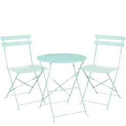 Mica Decorations Laurence Bistro Set - Set of 3 - Metaal - Lichtgroen