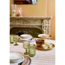 Mica Decorations Merlot Drinkglas - Set van 6 - 400 ml - Lichtgroen