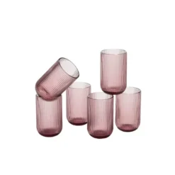 Mica Decorations Merlot Drinkglas - Set van 6 - 400 ml - Paars