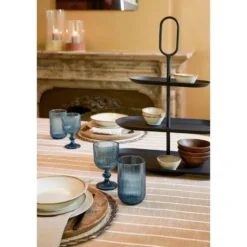 Mica Decorations Merlot Wijnglas - Set van 6 - 250 ml - Blauw