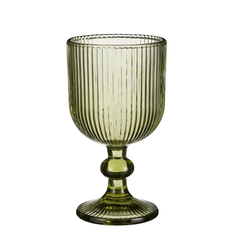 Mica Decorations Merlot Wijnglas - Set van 6 - 250 ml - Lichtgroen