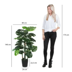 Mica Decorations Monstera Kunstplant - H130 x Ø80 cm