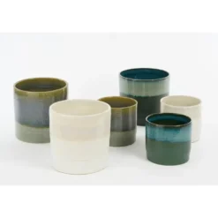 Mica Decorations Olof Bloempot - H20 x Ø22 cm - Donkergroen