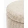 Mica Decorations Opberg poef off white - h40,5xd42cm