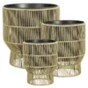 Mica Decorations Peta Bloempot – Set van 3 – Groen